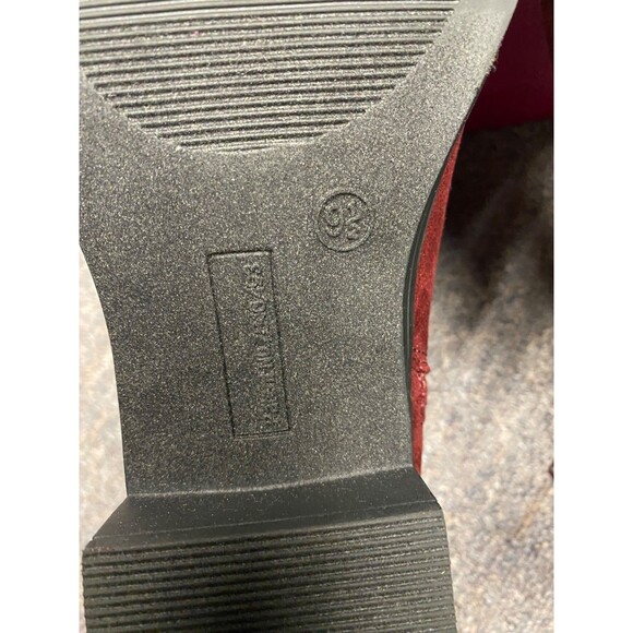 So Memory Foam Burgundy Ankle Boot 9 1/2 Med - Picture 8 of 9